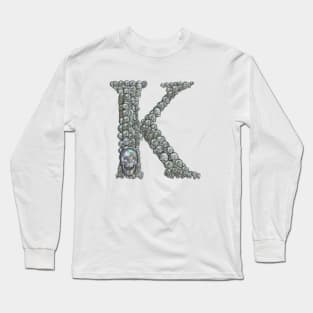 Skull Alphabet K Long Sleeve T-Shirt